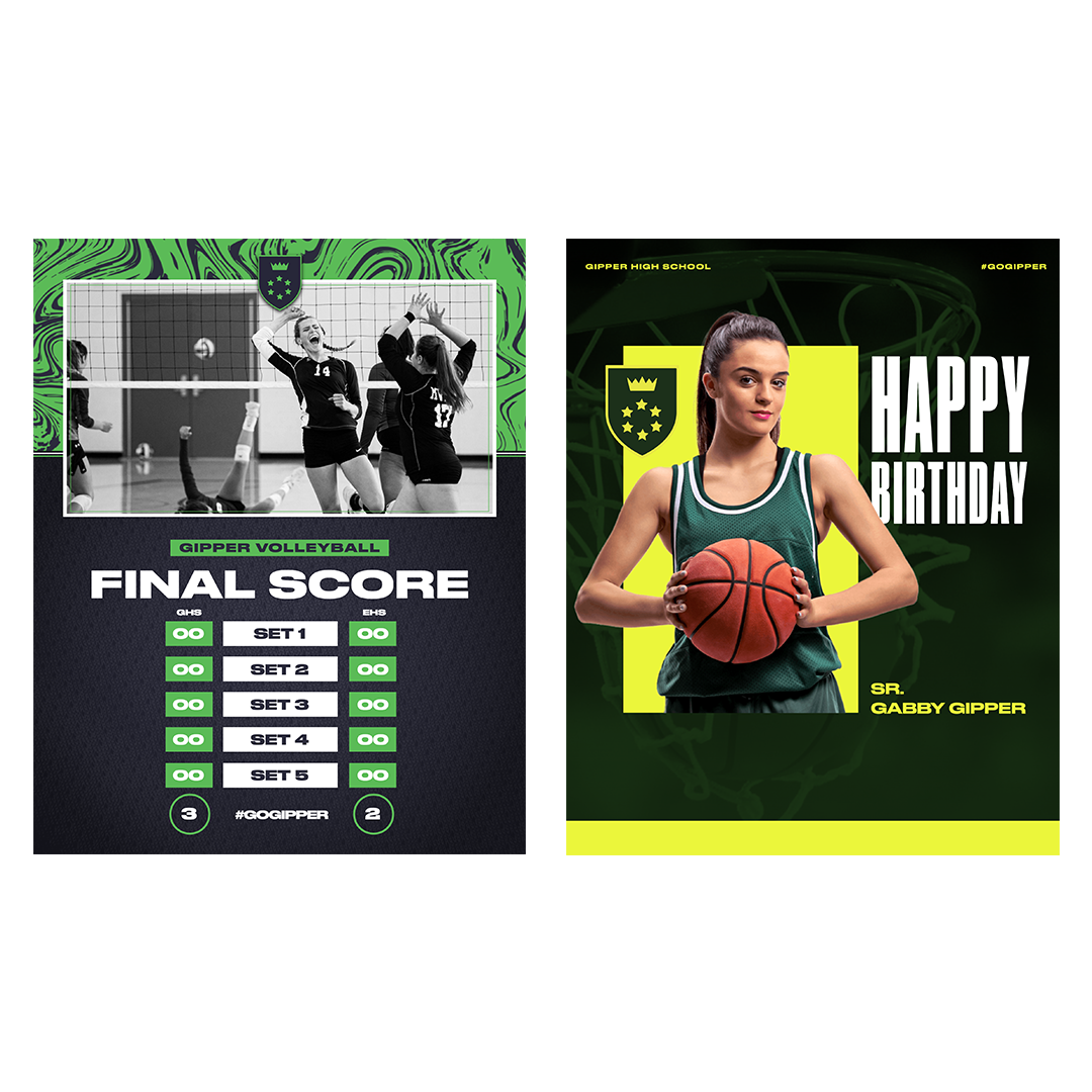 New Sports Graphics Templates for Volleyball